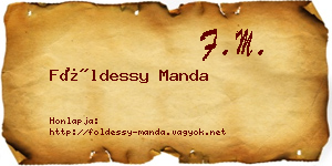 Földessy Manda névjegykártya